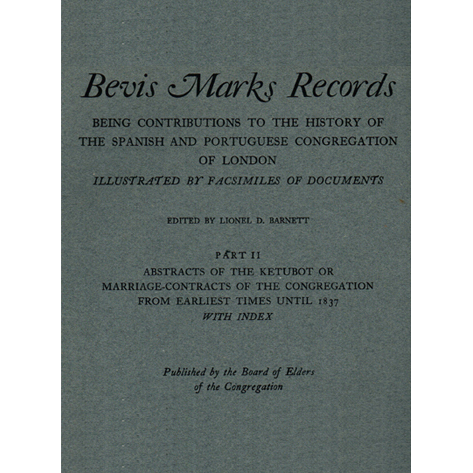 Bevis Marks Records II (Soft Cover)